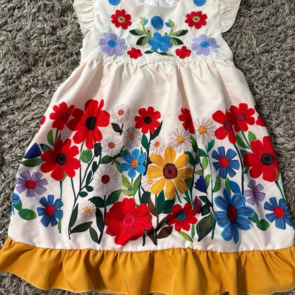 Adorable Mini Taylor 2-3t Girls Embroidered Floral Dress